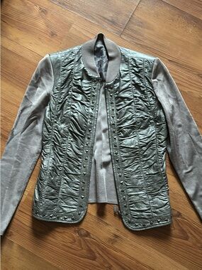 Nygard Grey Beige Leather Jacket